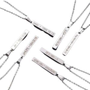 BTS KPOP Necklace‎ Bangtan Boys Steel Pendant Chain Wings Accessories